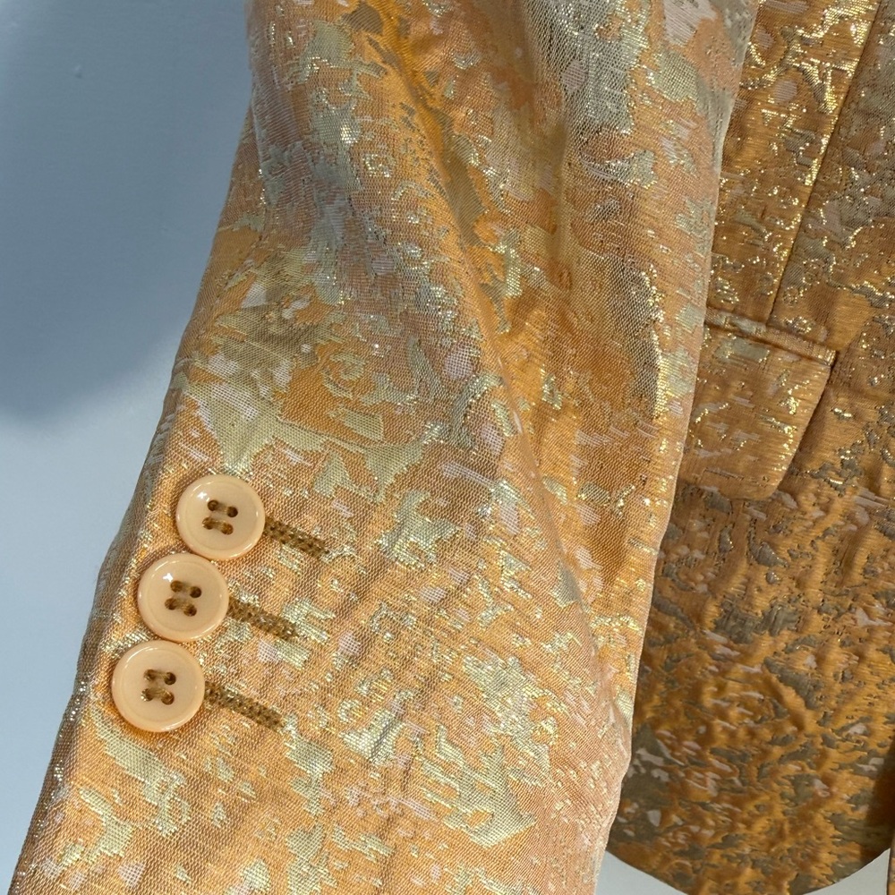 Gold Metallic Blazer - Luxe Evening Sport Coat brand new - Picture 9 of 14